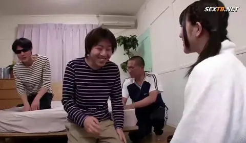 SSIS-001 Japanese pornstar fucks fans in uncensored home scene