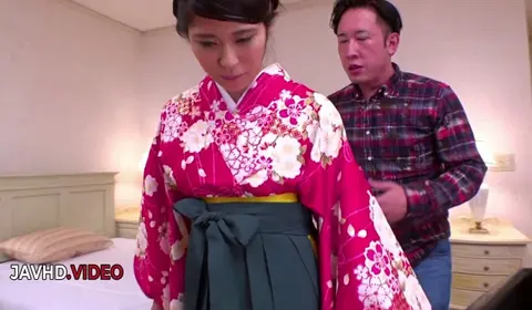 EMAK-001 Ema Kato in Kimono Gets Fucked After Hot Blowjob